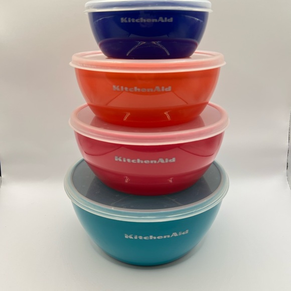 KitchenAid Kitchen Kitchenaid Set Of 4 Prep Bowls With 4 Convenient